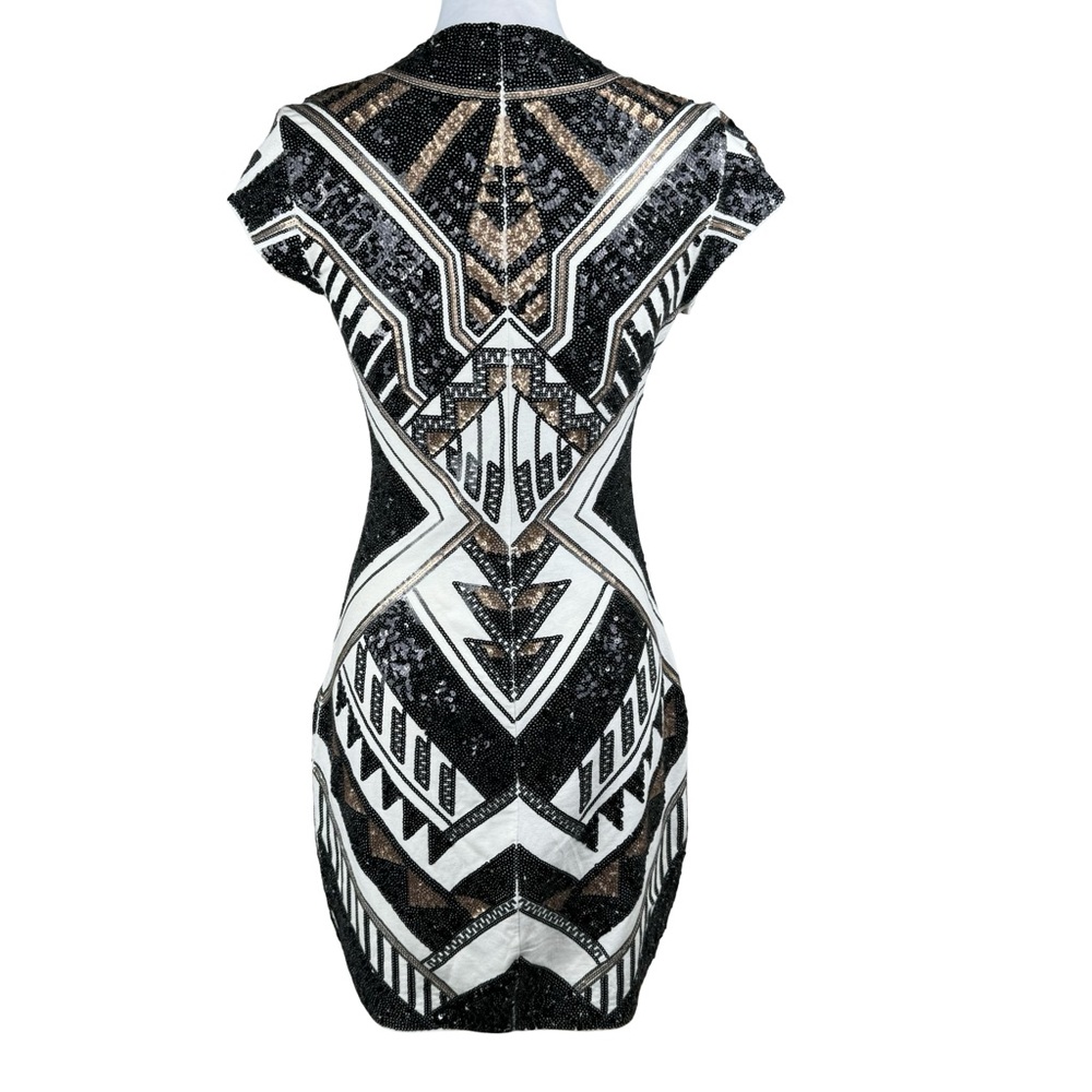 Express Art Deco Sequin Geometric Aztec Tribal Bodycon Cocktail Evening Dress - Picture 6 of 16